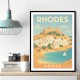 Rhodes Travel Poster 1 Wall Art