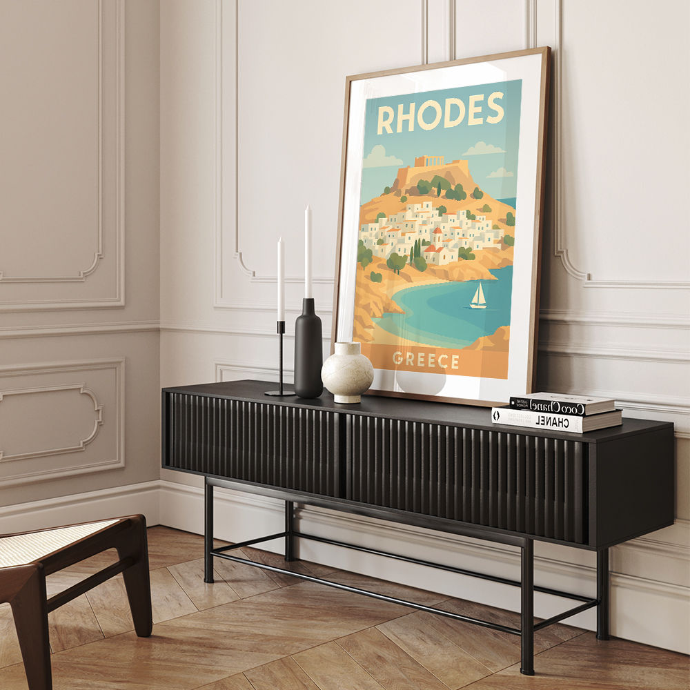 Rhodes Travel Poster 1 Wall Art