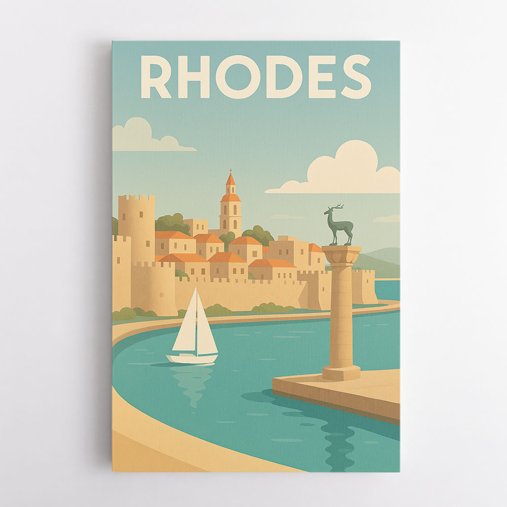 Rhodes Travel Poster Wall Art