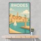 Rhodes Travel Poster Wall Art