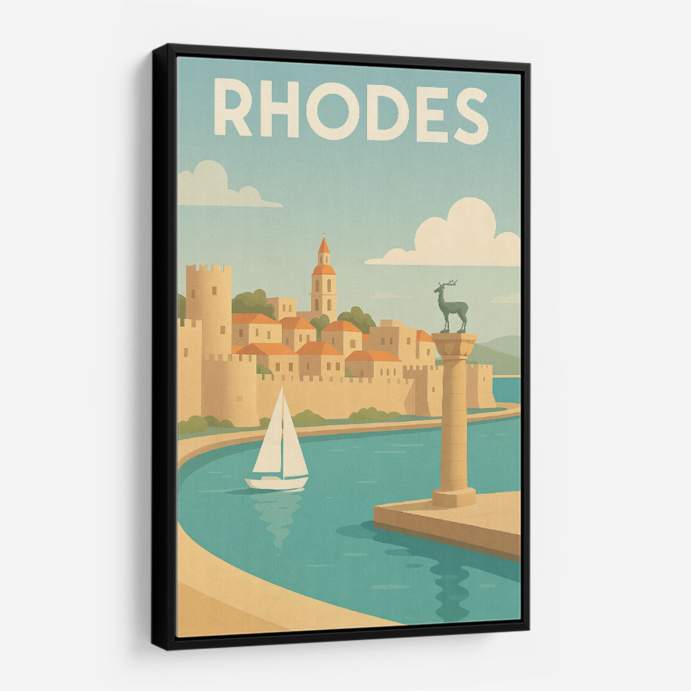 Rhodes Travel Poster Wall Art