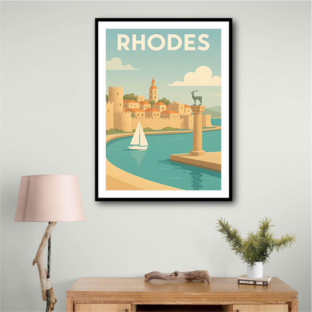 Rhodes Travel Poster Wall Art