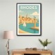 Rhodes Travel Poster Wall Art