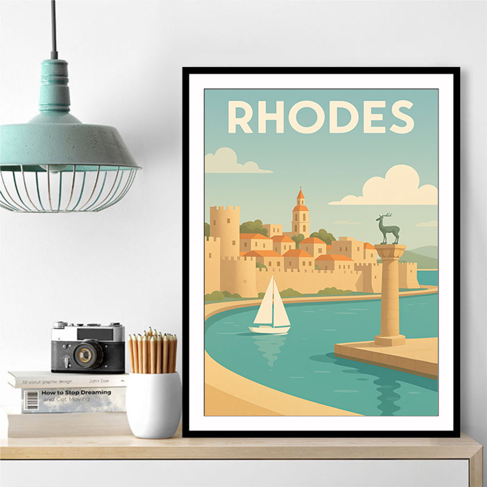 Rhodes Travel Poster Wall Art