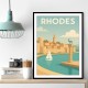 Rhodes Travel Poster Wall Art