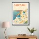 Santorini Travel Poster 1 Wall Art