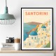 Santorini Travel Poster 1 Wall Art