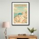 Santorini Travel Poster Wall Art