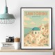 Santorini Travel Poster Wall Art