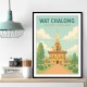 Wat Chalong Phuket Thailand Travel Poster Wall Art