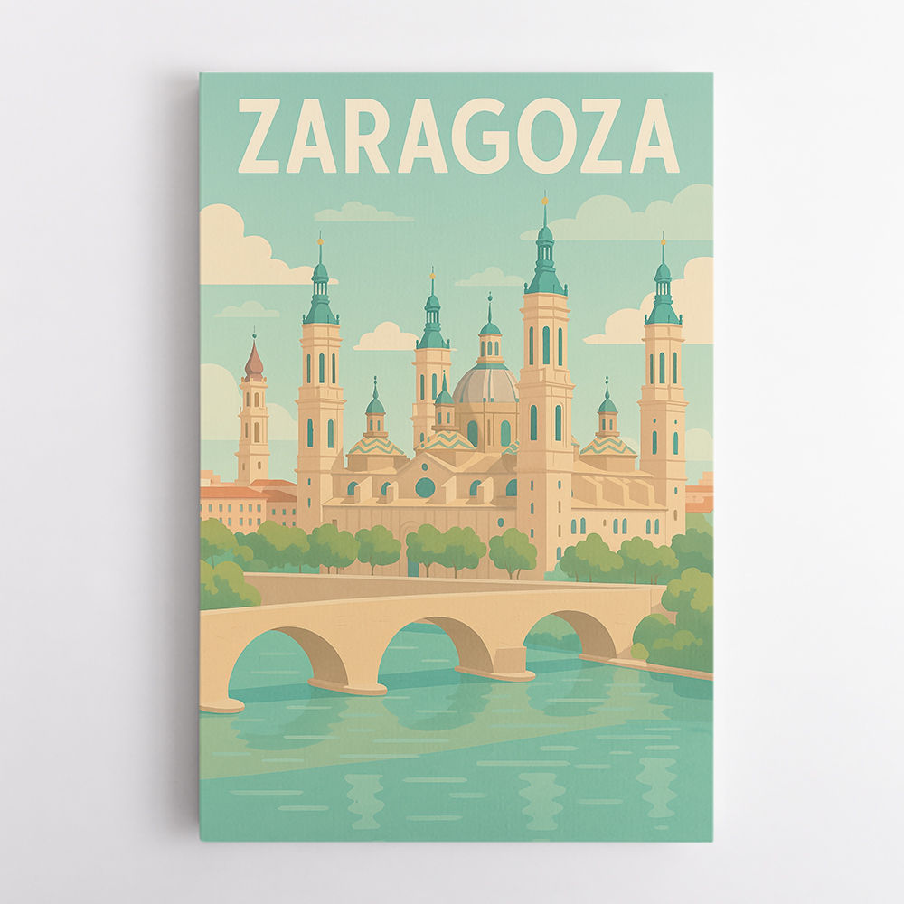Zaragoza Travel Poster Wall Art