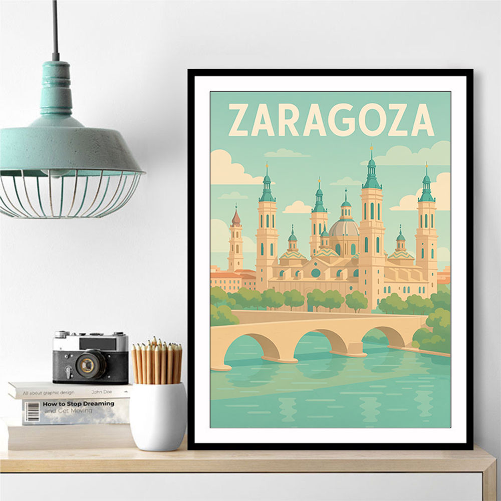 Zaragoza Travel Poster Wall Art
