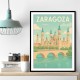 Zaragoza Travel Poster Wall Art