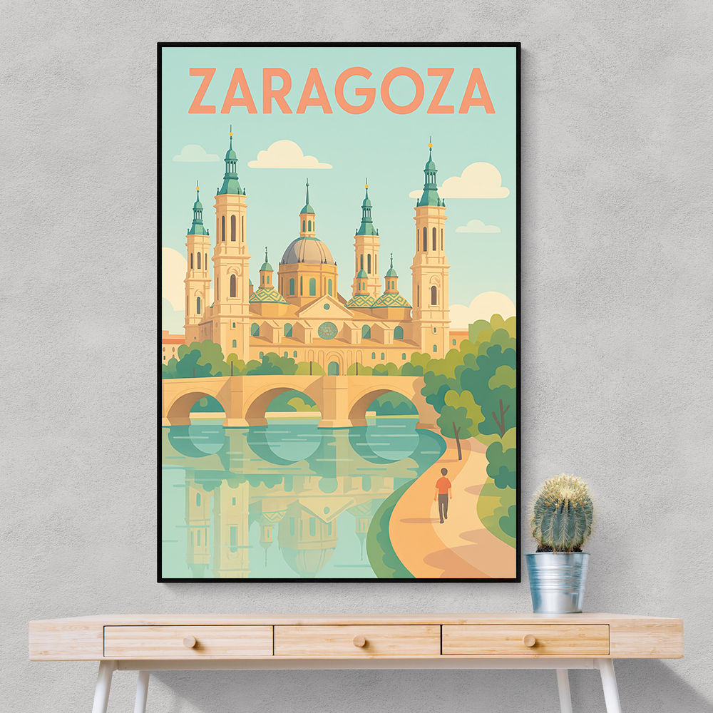 Zaragoza Travel Poster 1 Wall Art