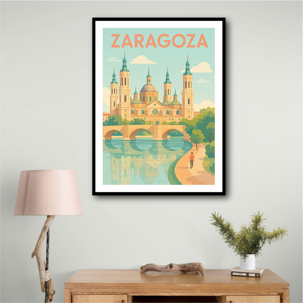 Zaragoza Travel Poster 1 Wall Art