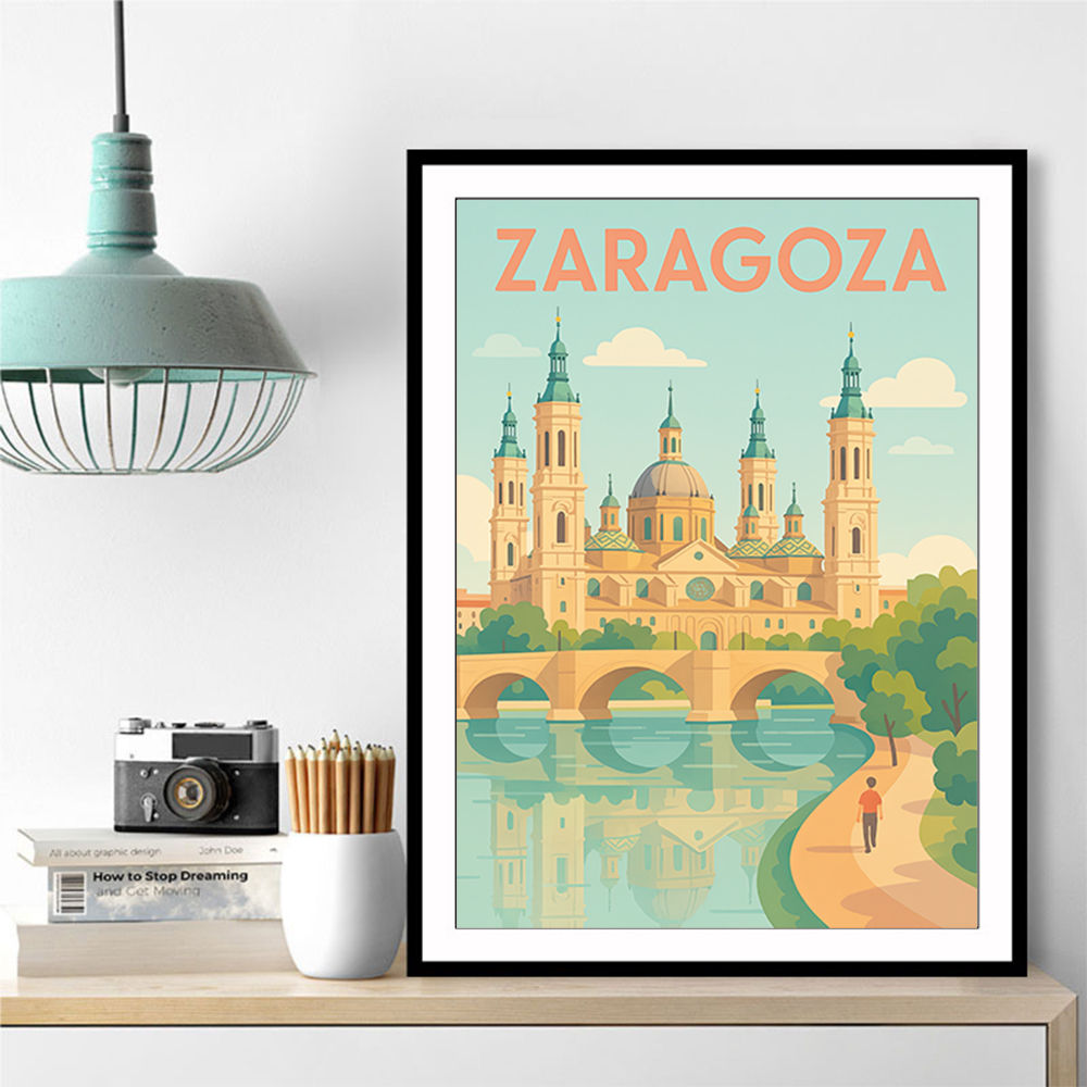 Zaragoza Travel Poster 1 Wall Art