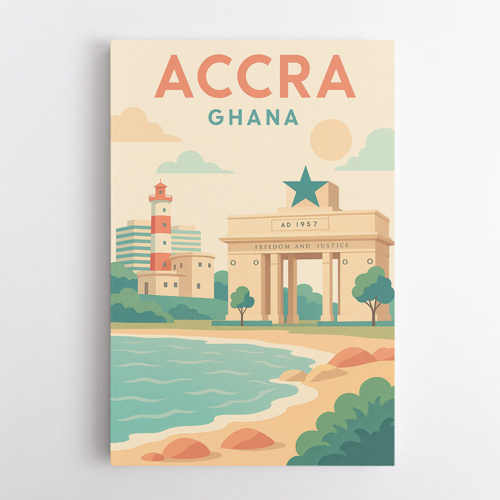 Accra Travel Poster