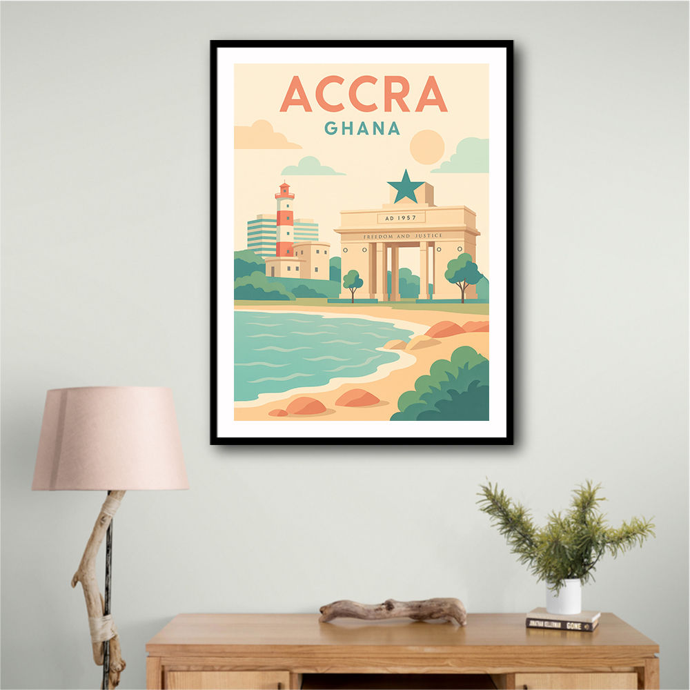 Accra Travel Poster
