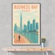 Business Bay Dubai Travel Poster