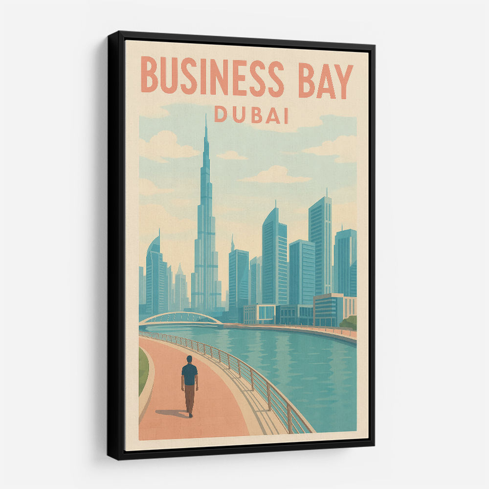 Business Bay Dubai Travel Poster
