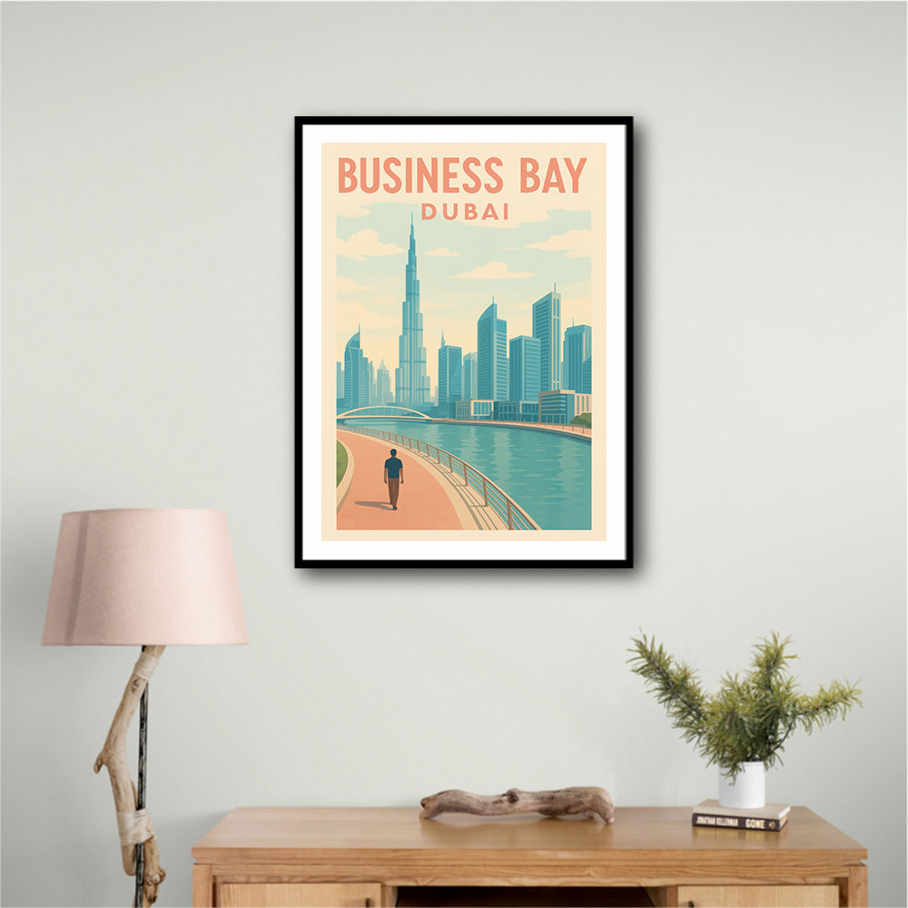 Business Bay Dubai Travel Poster