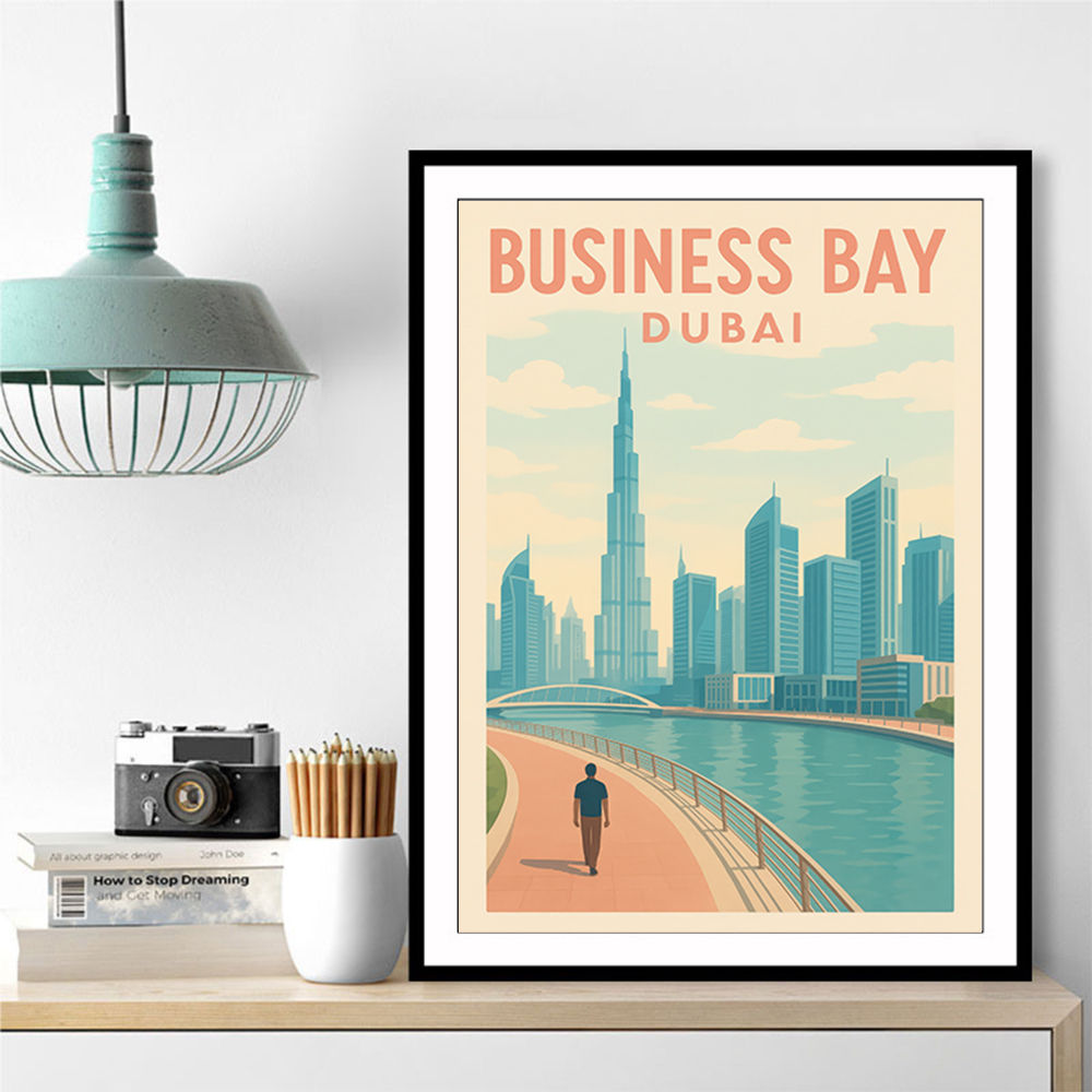 Business Bay Dubai Travel Poster