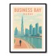 Business Bay Dubai Travel Poster