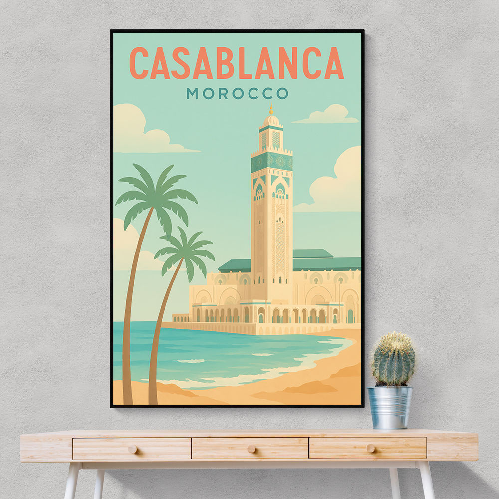 Casablanca Travel Poster 