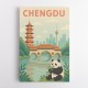 Chengdu China Travel Poster