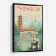 Chengdu China Travel Poster