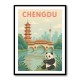 Chengdu China Travel Poster