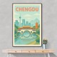 Chengdu China Travel Poster 1