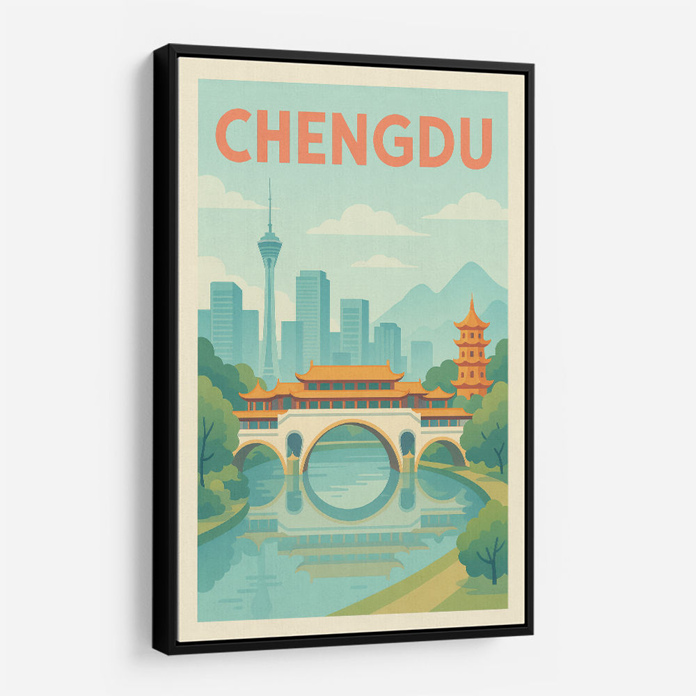 Chengdu China Travel Poster 1