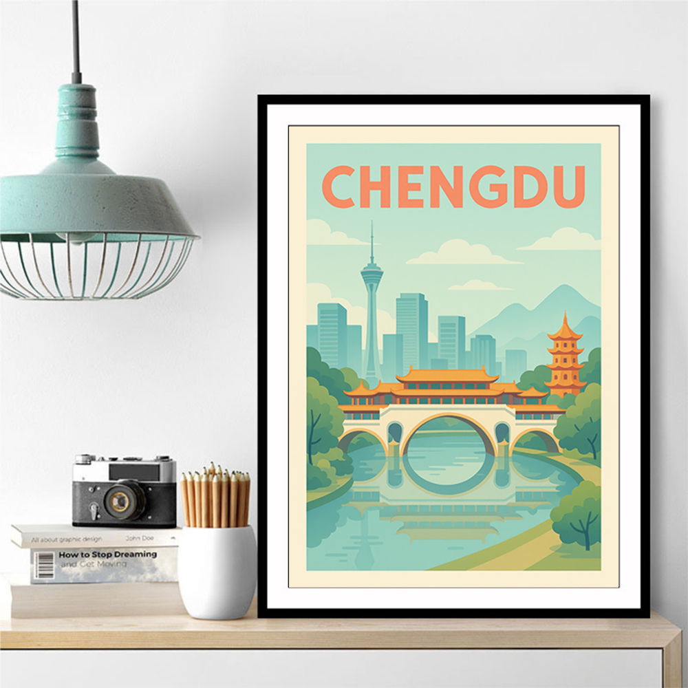 Chengdu China Travel Poster 1