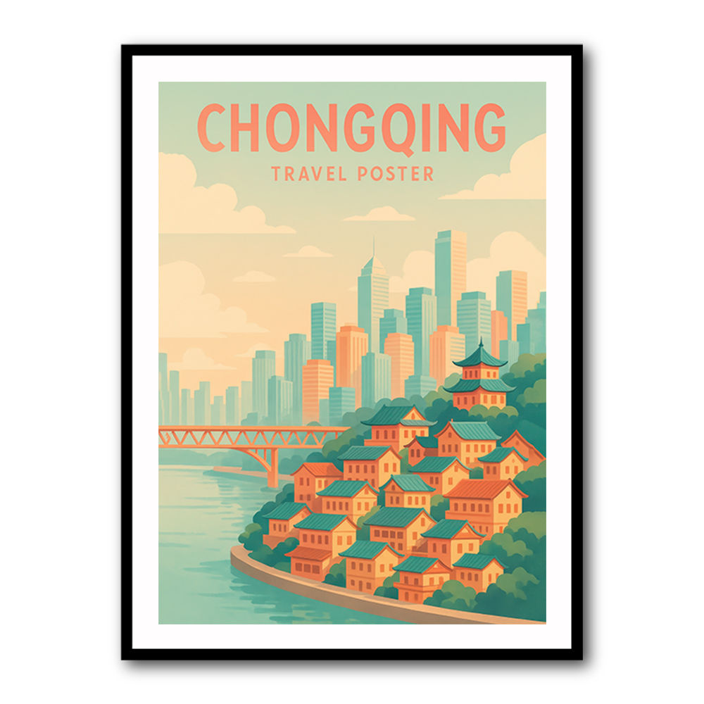 Chongqing China Travel Poster