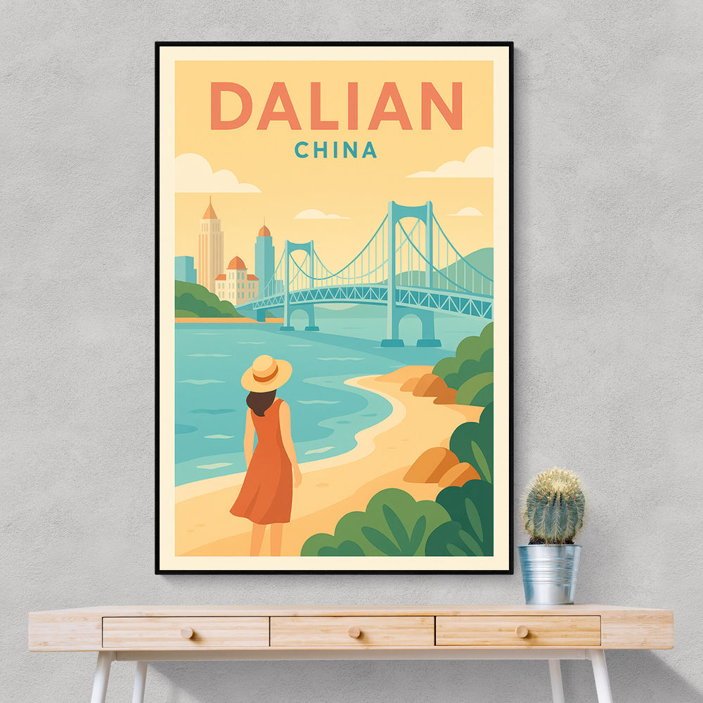 Dalian China Travel Poster