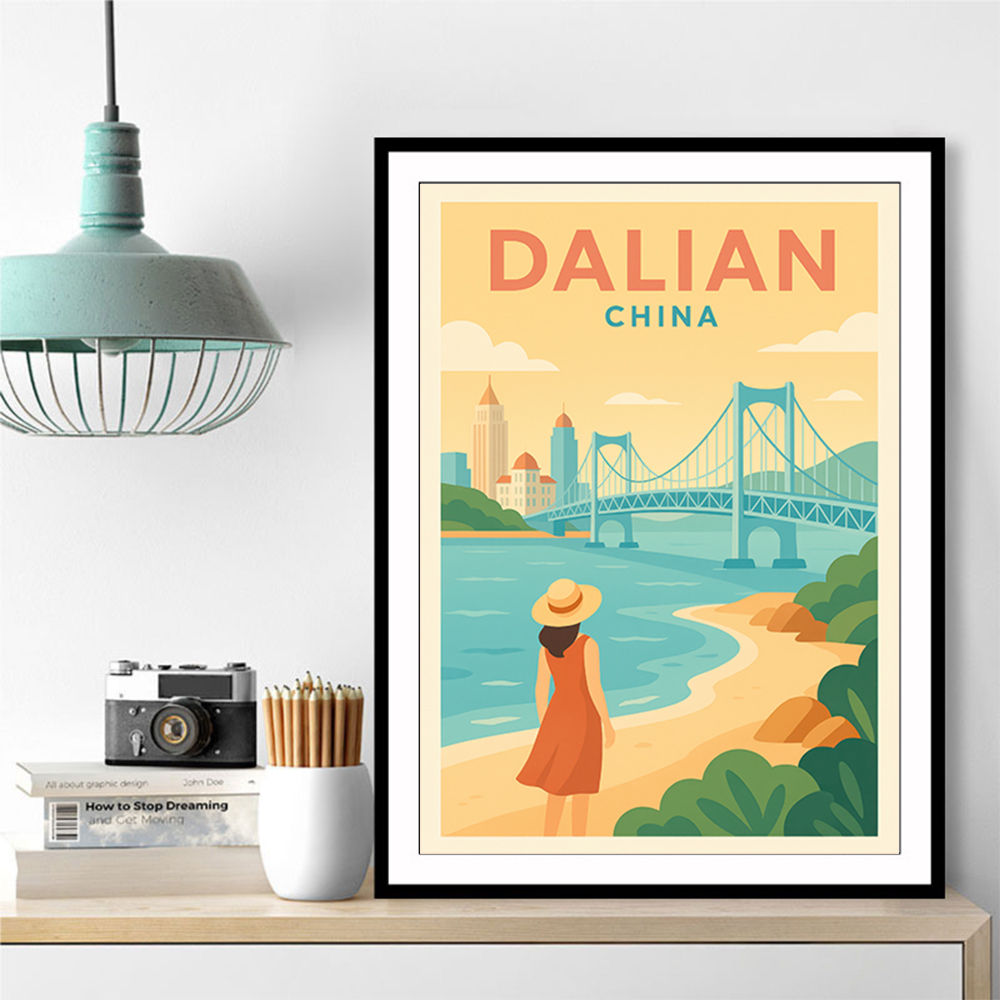 Dalian China Travel Poster