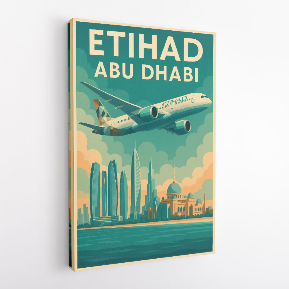 Etihad Abu Dhabi Travel Poster 