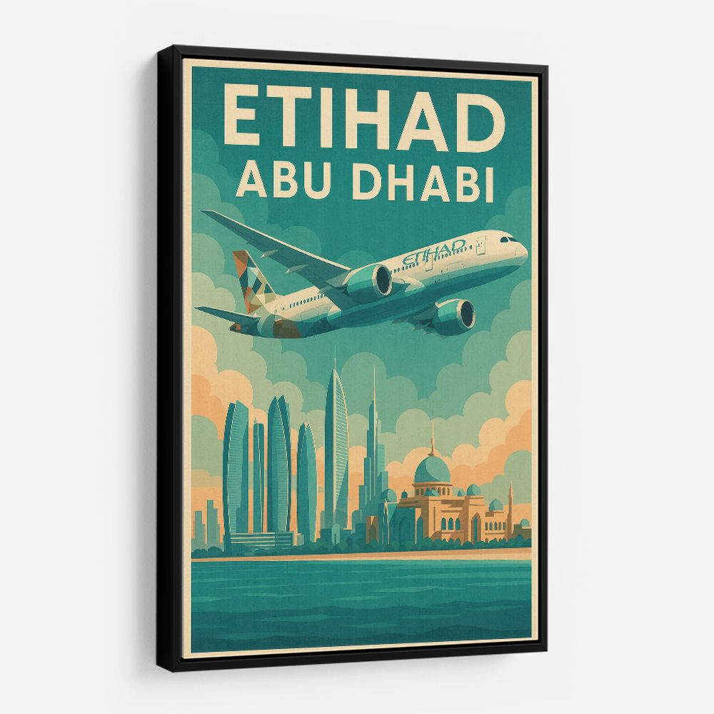 Etihad Abu Dhabi Travel Poster 