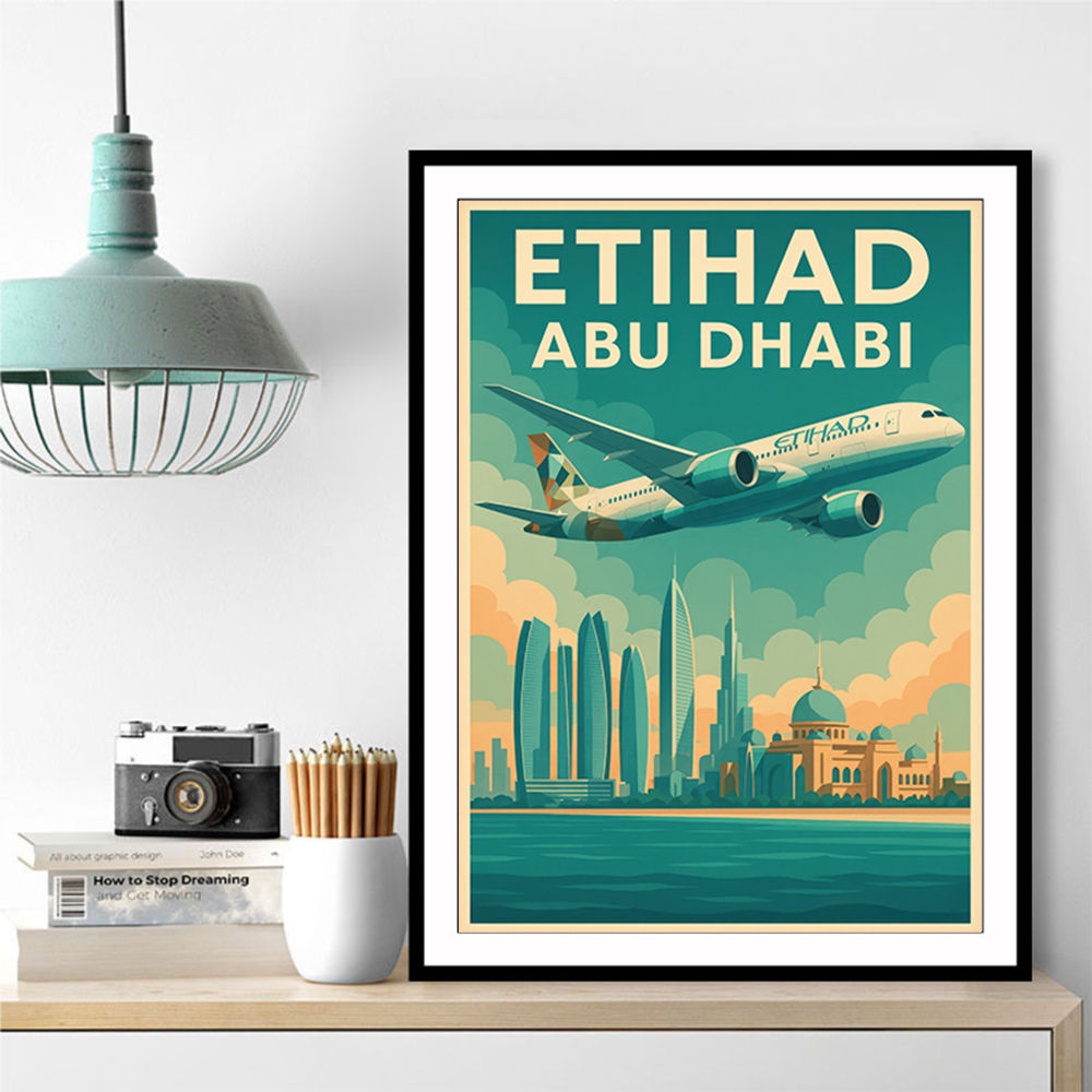Etihad Abu Dhabi Travel Poster 