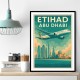 Etihad Abu Dhabi Travel Poster 