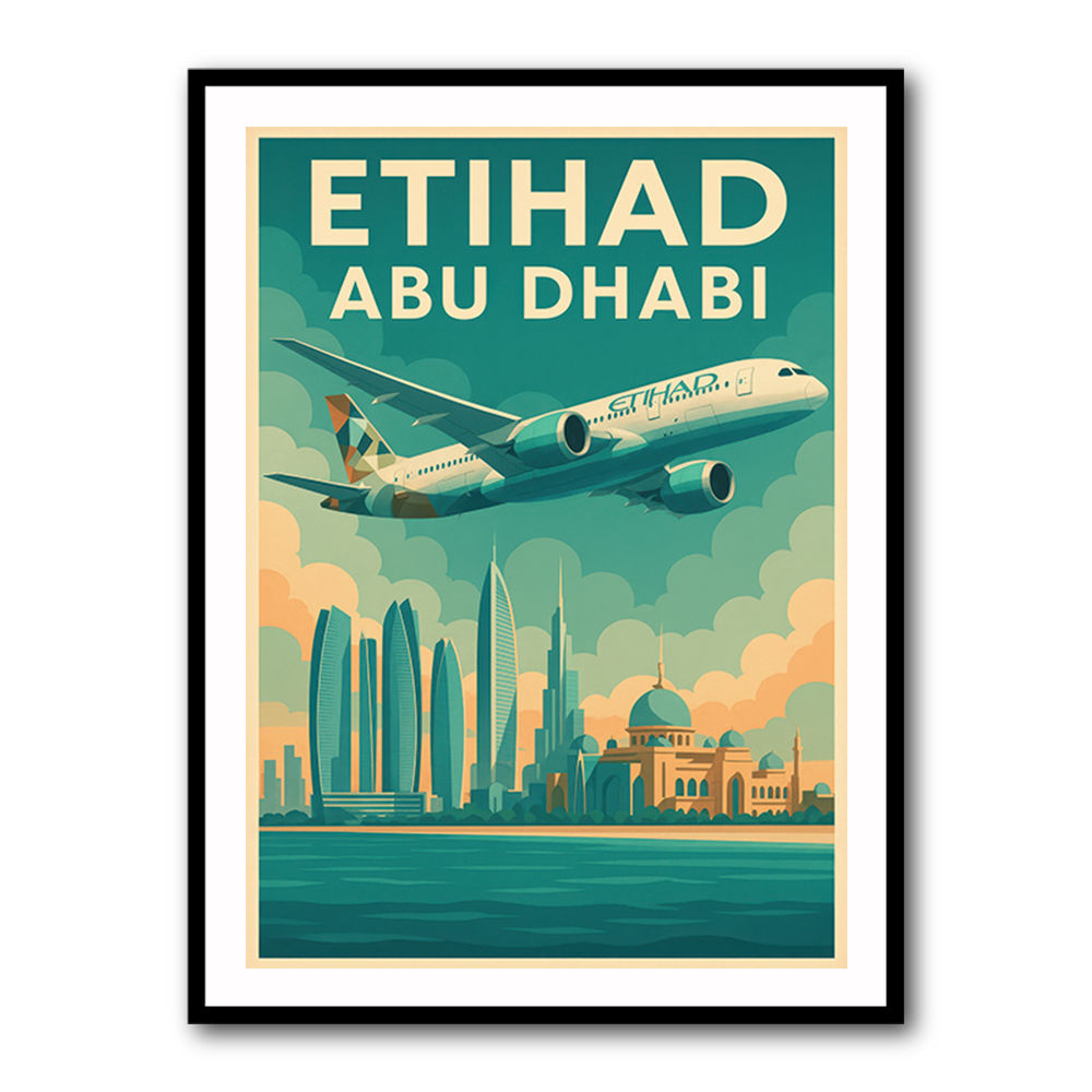 Etihad Abu Dhabi Travel Poster 