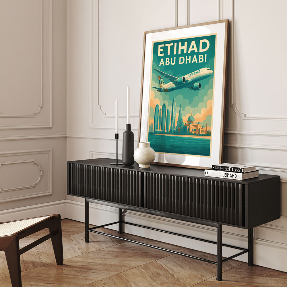 Etihad Abu Dhabi Travel Poster 
