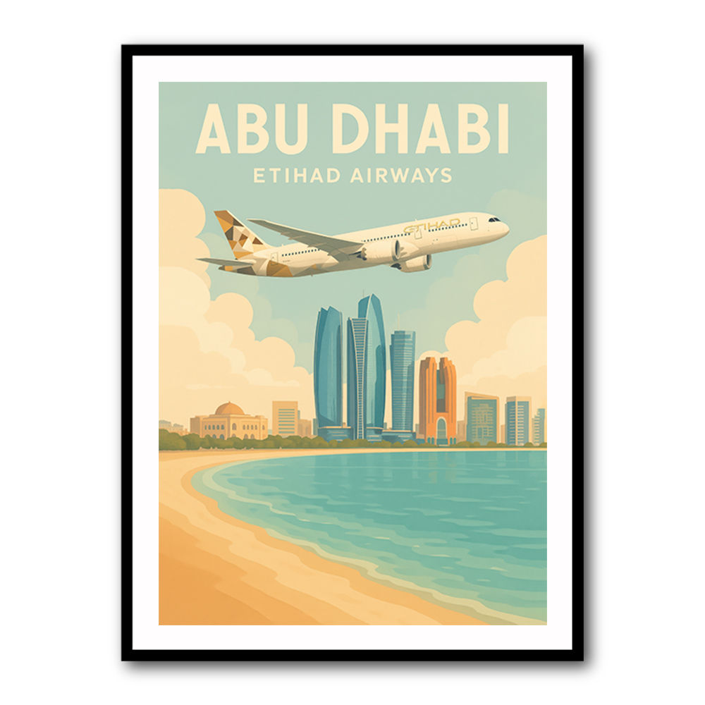 Etihad Abu Dhabi Travel Poster 2