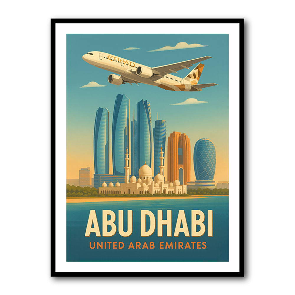 Etihad Abu Dhabi Travel Poster 3