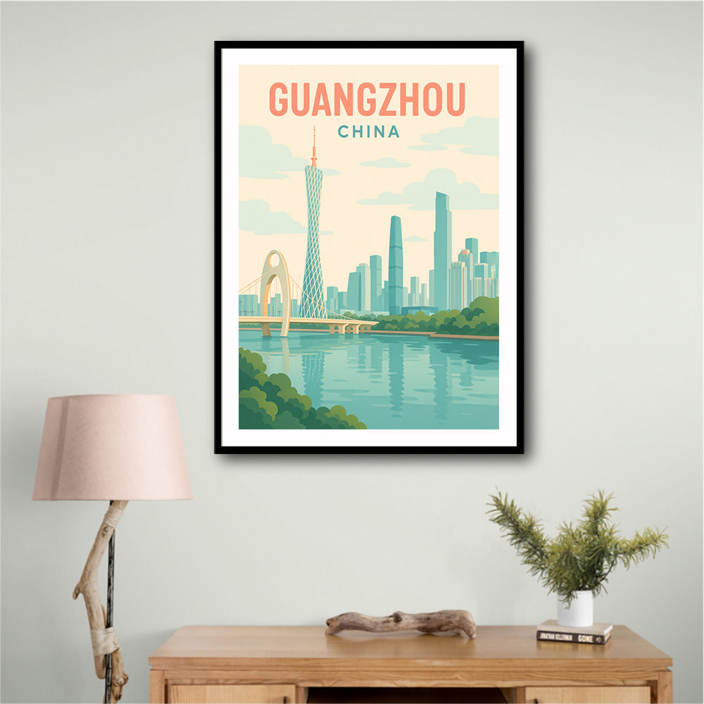 Guangzhou China Travel Poster  