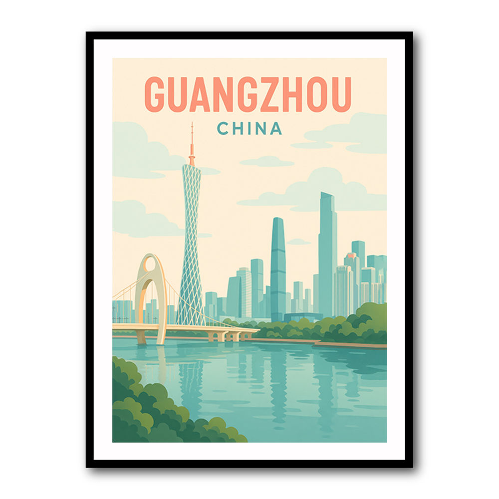 Guangzhou China Travel Poster  