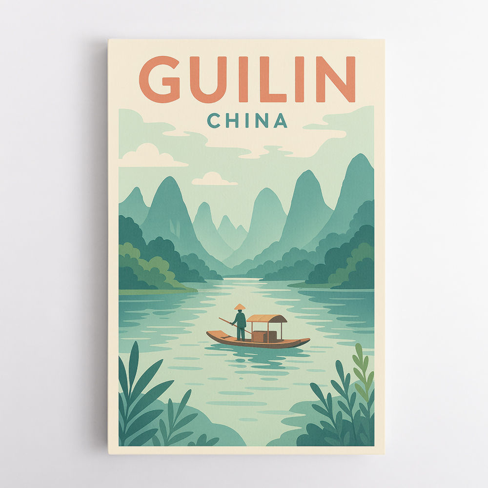 Guilin China Travel Poster