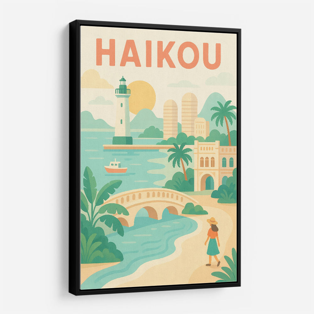 Haikou China Travel Poster