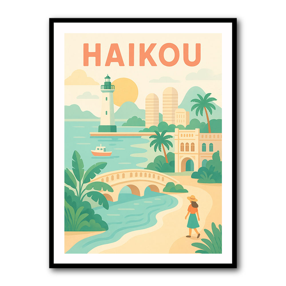Haikou China Travel Poster